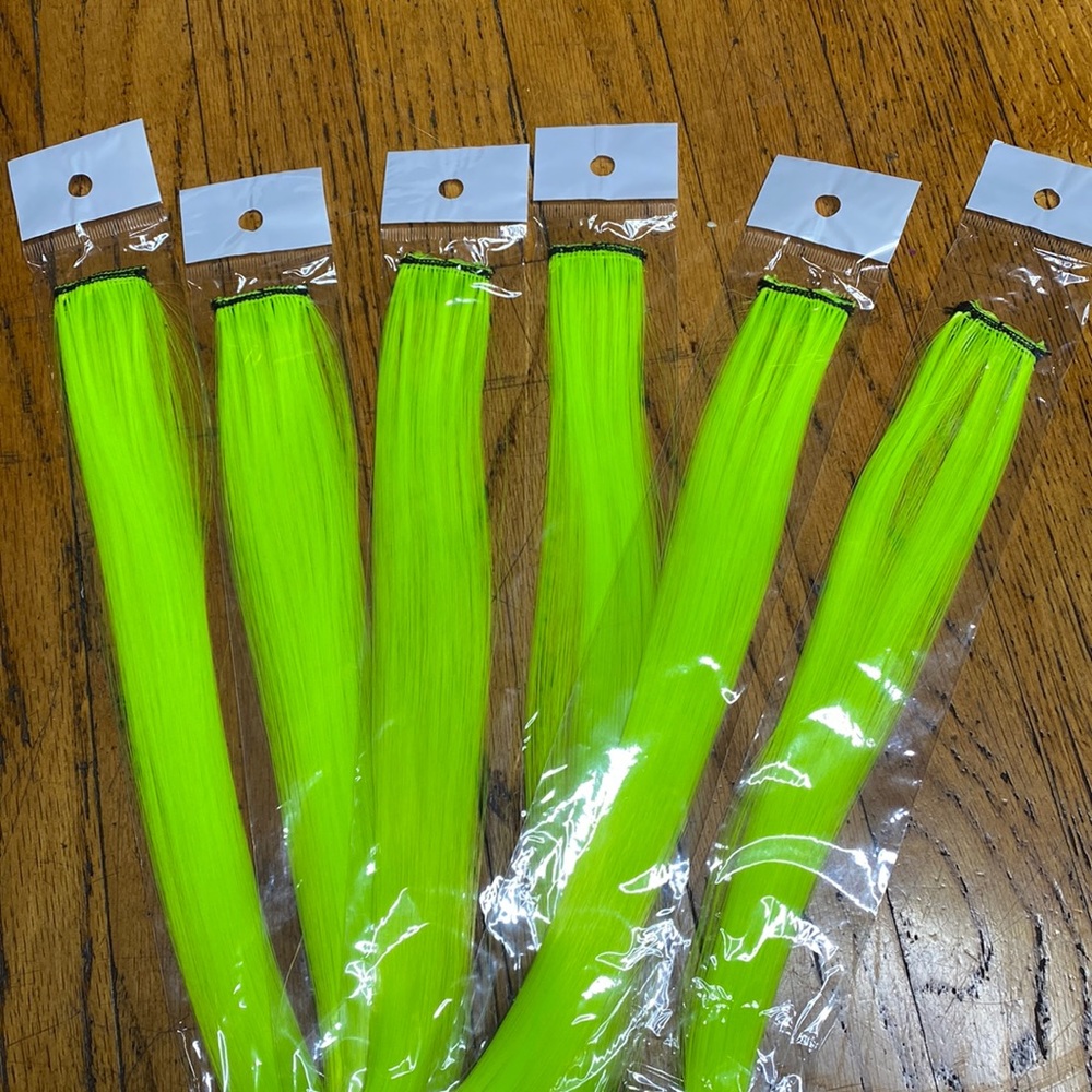 Neon Yellow Hair Clip-Ins 22inch